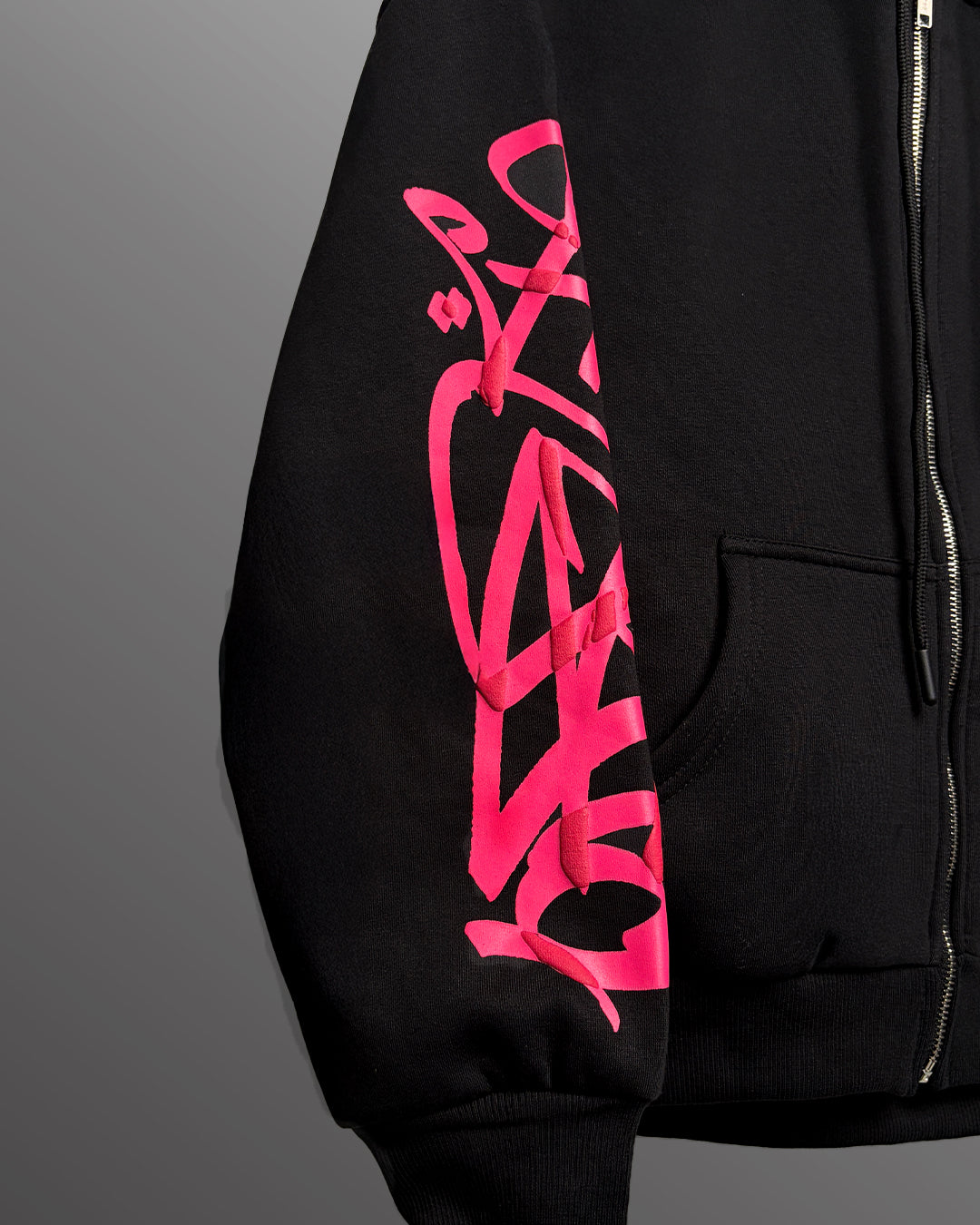 WildFlex Concrete Dreams Black Zip Hoodie