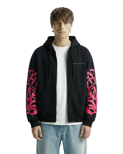 WildFlex Concrete Dreams Black Zip Hoodie