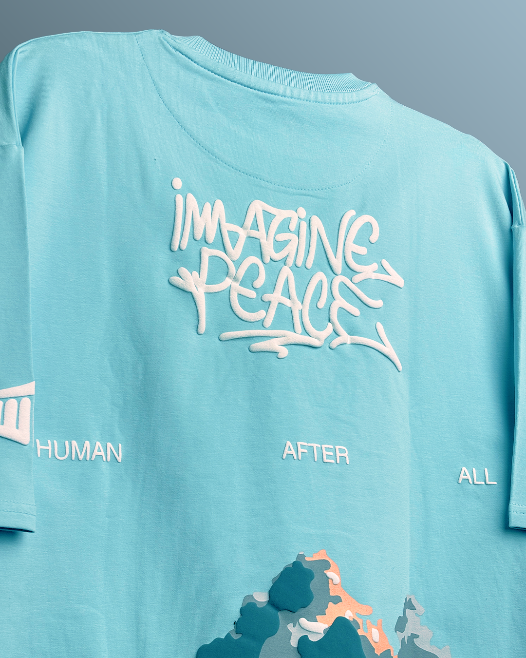 WildFlex Premium Imagine Peace Boxy-Fit Cotton T-Shirt for Men