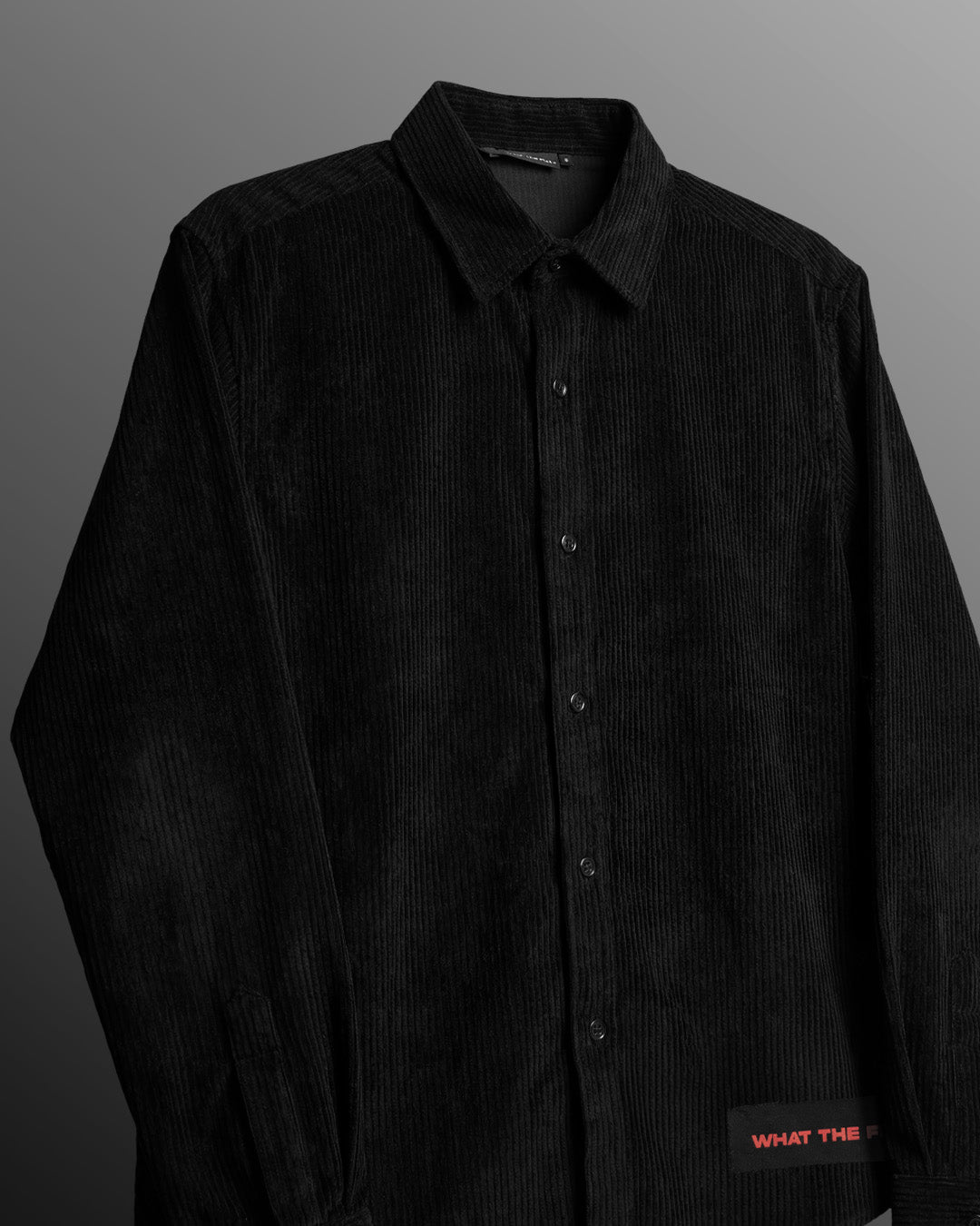 WildFlex Premium Make Art Black Ribbed Shirt for Men